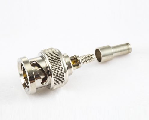 BNC75欧姆公头直式压接SYV75-2电缆