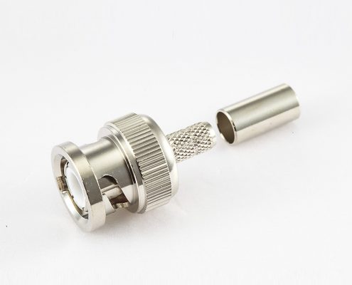 BNC直式公头压接RG58/RG142电缆