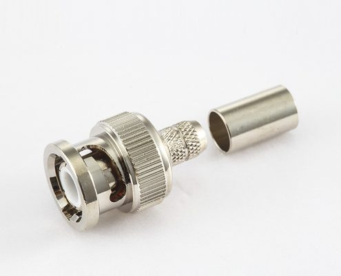 BNC公头弯式焊接半柔/半刚-3电缆