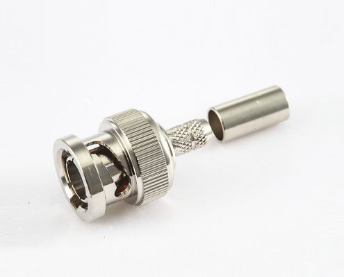 BNC 75Ω公头直式压接SYV75-3电缆