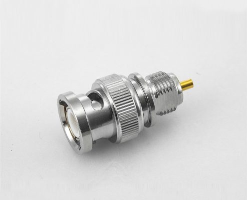 BNC连接器公头穿墙直式螺母安装式座子