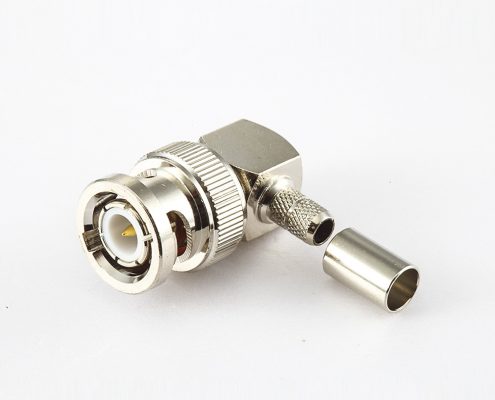 BNC 公头弯式压接RG58/RG142电缆