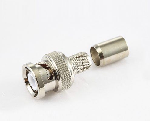 BNC  公头直式压接SYV50-5电缆