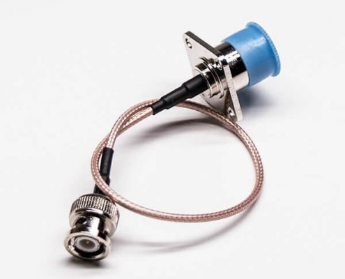 BNC公头转N型母头四孔法兰直式组装线材