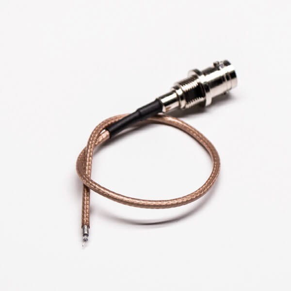 同轴线BNC母头板后安装穿墙式压接 同轴线BNC母头板后安装穿墙式压接