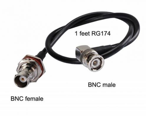 BNC接头射频线RG174接防水BNC母头转公头