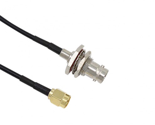 同轴线 BNC防水直母头转SMA公头RG174组装线