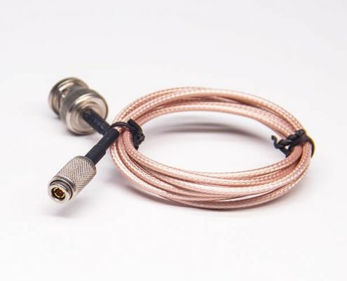 BNC缆线连接器BNC公转DIN1.0/2.3公头接RG179线线长0.5米