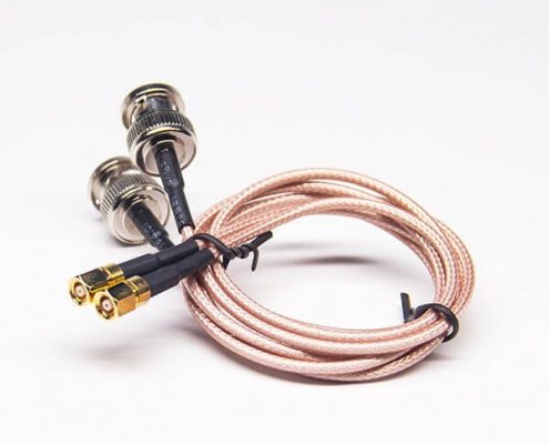 BNC同轴电缆线BNC公头转SMC 公头接RG316线长50cm