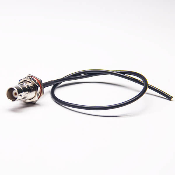 同轴线bnc接头直式穿墙防水母头接RG174线 同轴线bnc接头直式穿墙防水母头接RG174线