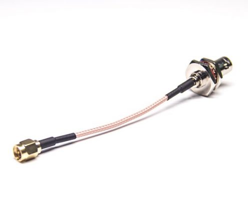 BNC转SMA线直式 母头转直式公头大六角防水接RG316线