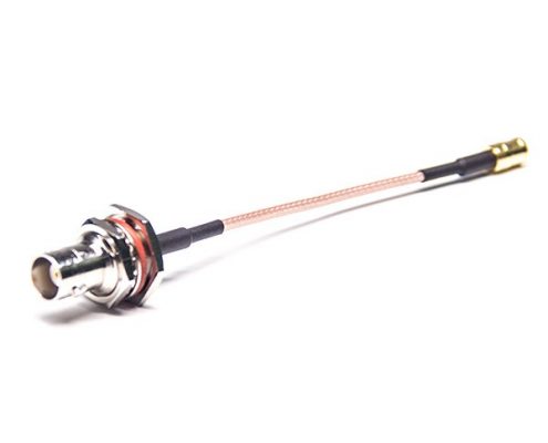 BNC母转SMB公直式50欧姆大六角防水接RG316线