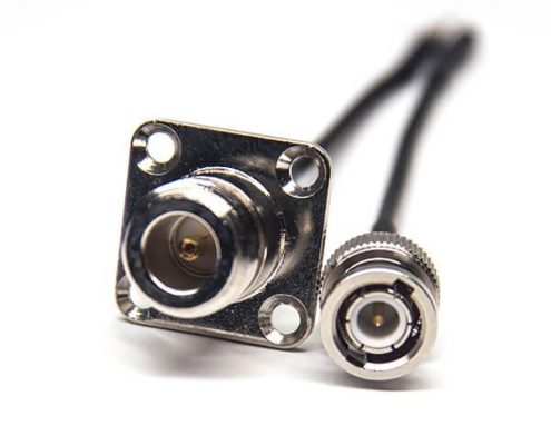 tnc转bnc连接器电缆组装BNC公头180度转TNC直母头接RG174