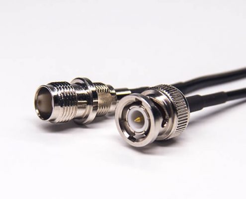 法兰n型射频接头转bnc公头线缆接RG174线