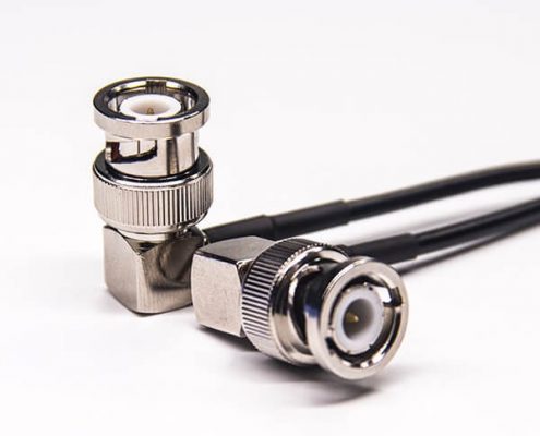 rf射频线缆接头bnc弯公头转bnc弯公头接RG174线材