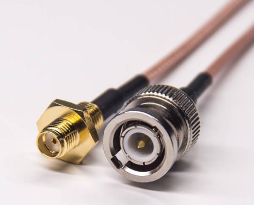 sma 母头穿墙防水接头转bnc公头直式射频线接RG316