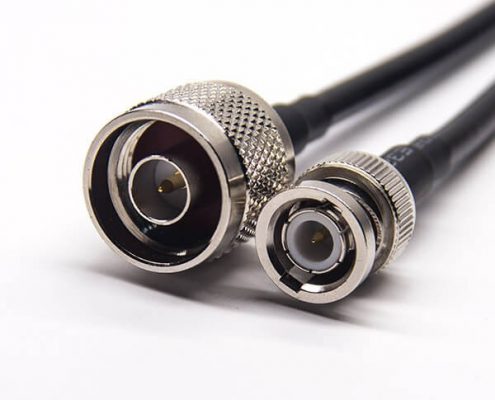 BNC视频线公头直式转N型公头直式RF同轴线材接RG223 RG58