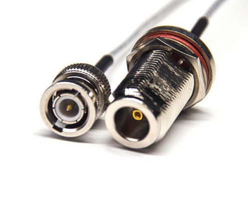 BNC接口180度直式公头转N型直式母头接RG316