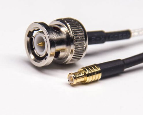 MCX连接器直式公头转BNC直式公头同轴线材接RG316