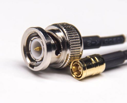 SMB接口直式公头转BNC 直式公头RF线材接RG316