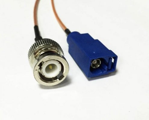 Fakra C母插头到BNC公插头RG179电缆50CM