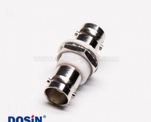 bnc转接头母转母穿墙直式接PCB板连接器