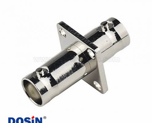 BNC母转母双通直通 高频 带法兰盘 射频转接头50欧姆